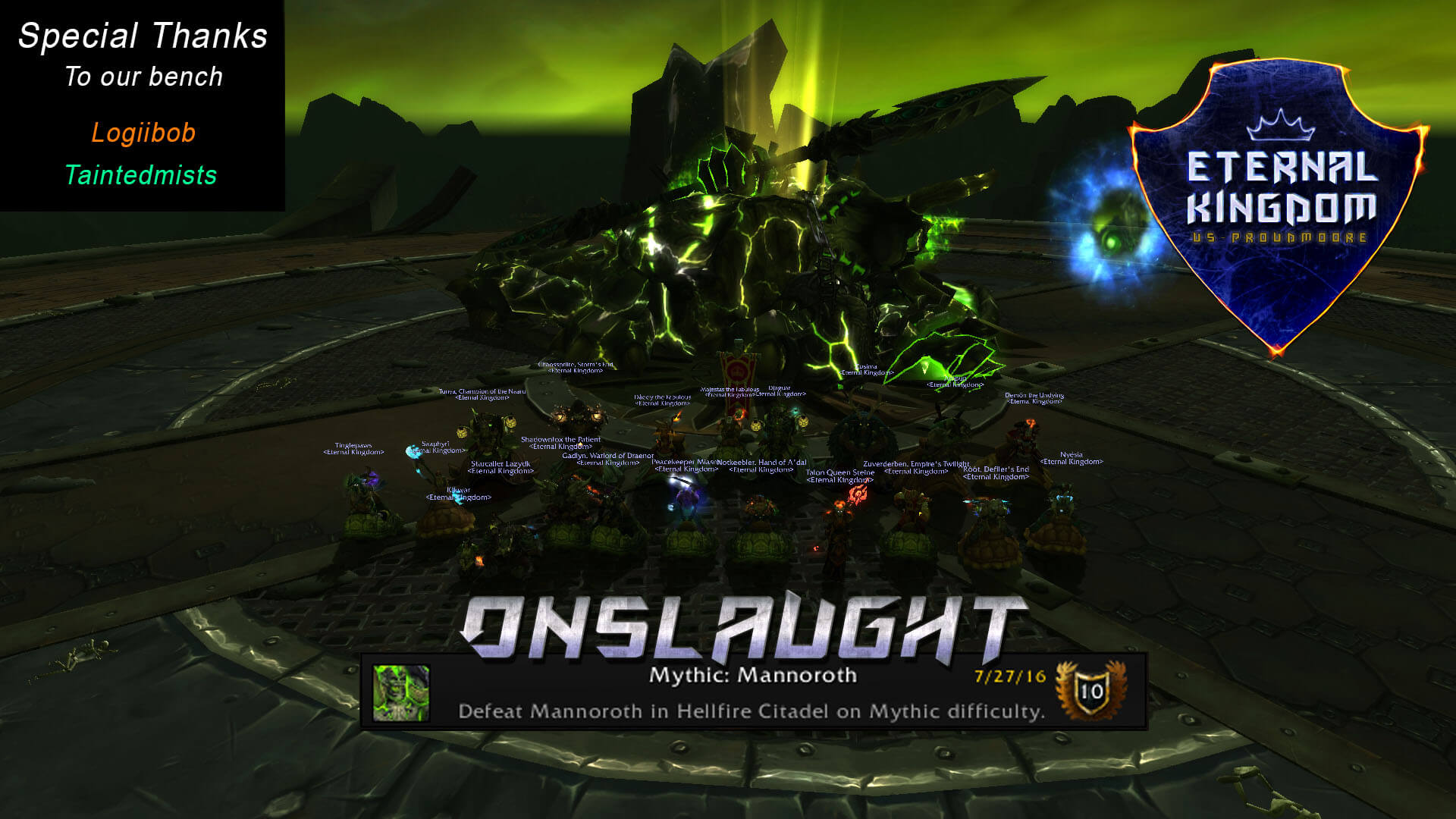 Onslaught Team Defeats Mythic Mannoroth